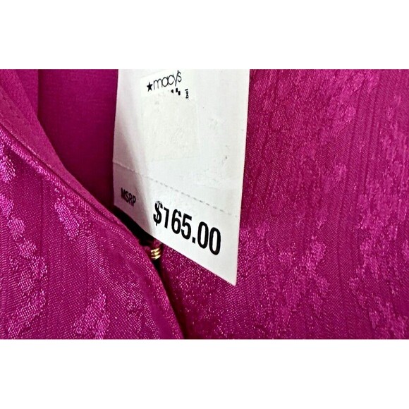 Michael Kors Plus Size Jacquard Snakeskin-Print Ruffled Mini Dress Fuchsia 1X - Picture 7 of 14